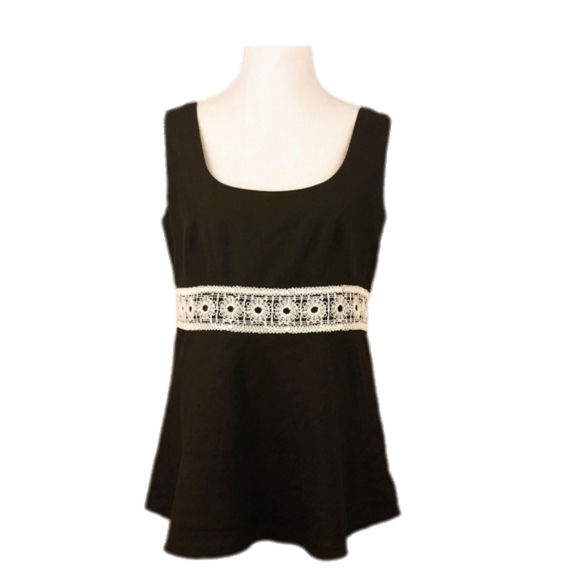 LOFT Tops - Loft Brown Linen Embroidery Sleeveless Lined Top 8